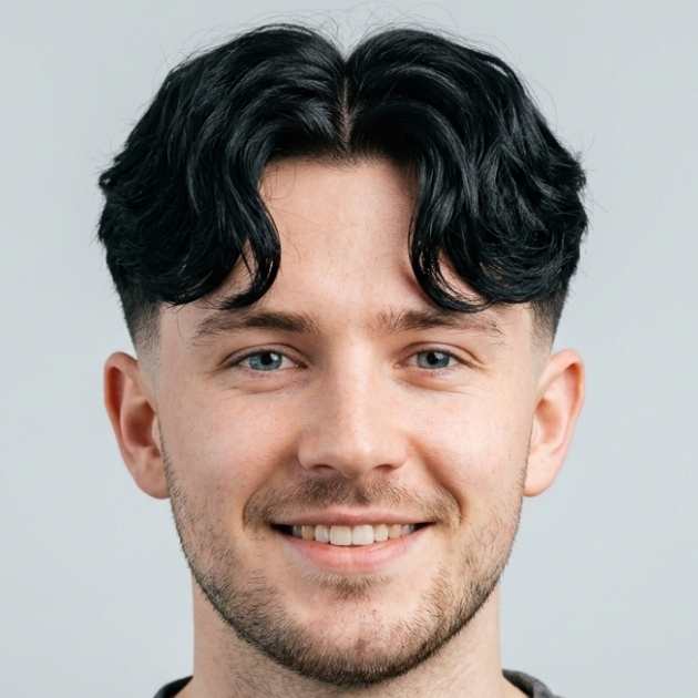 Curtain Fringe with Low Taper Fade