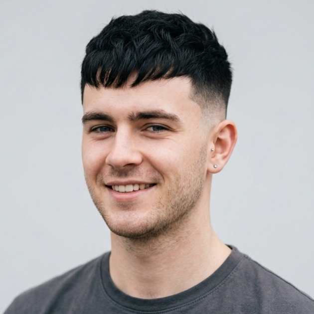 French Crop with Low Taper Fade