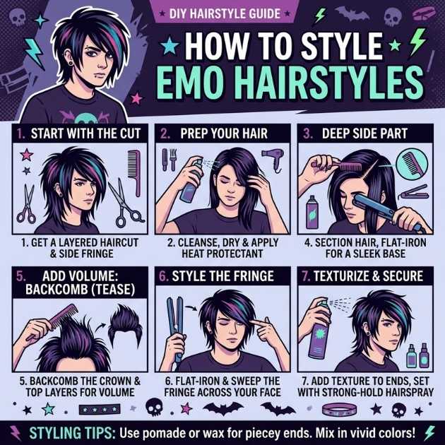 How to Style Emo Hairstyles