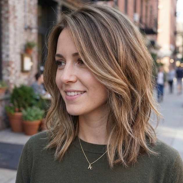 Layered Lob (Long Bob)
