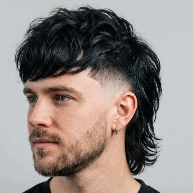 Modern Mullet Fringe Burst Fade