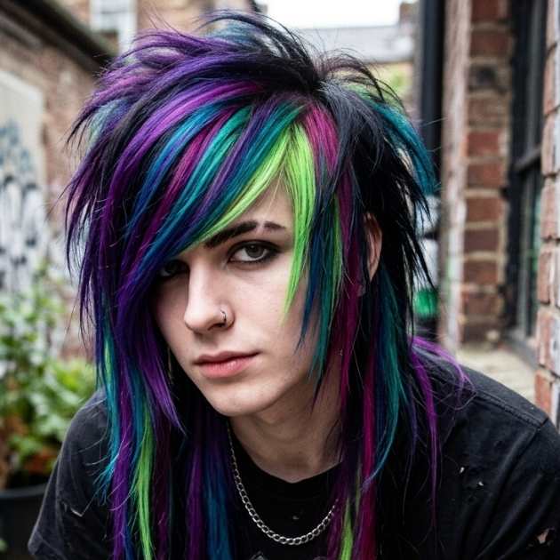 Multi-Colored Emo Hairstyles