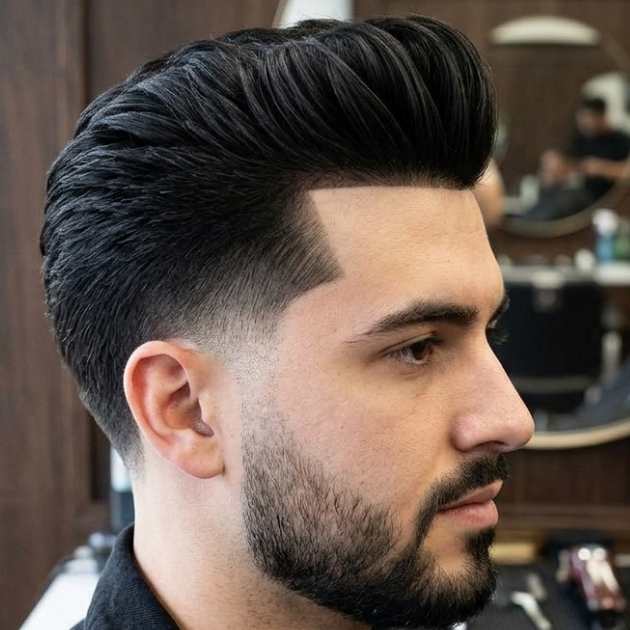 Pompadour Burst Fade Taper
