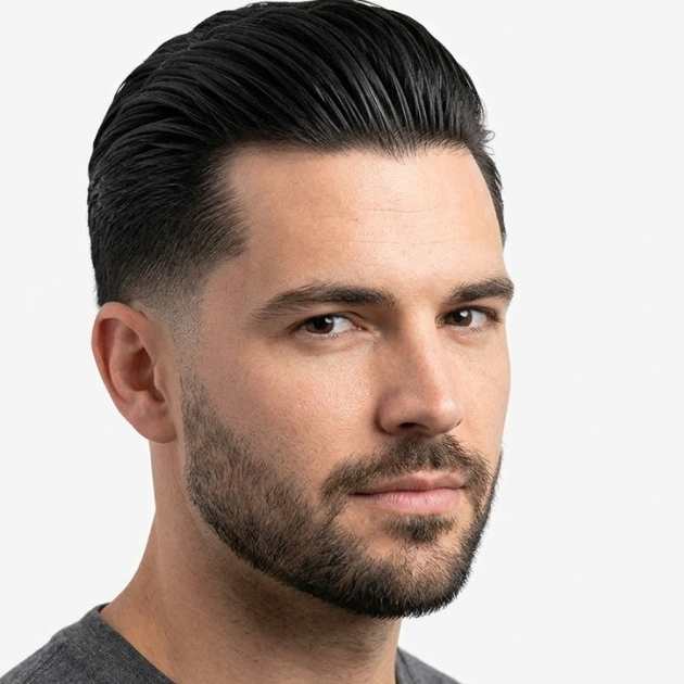 Slick Back with Tapered Sides