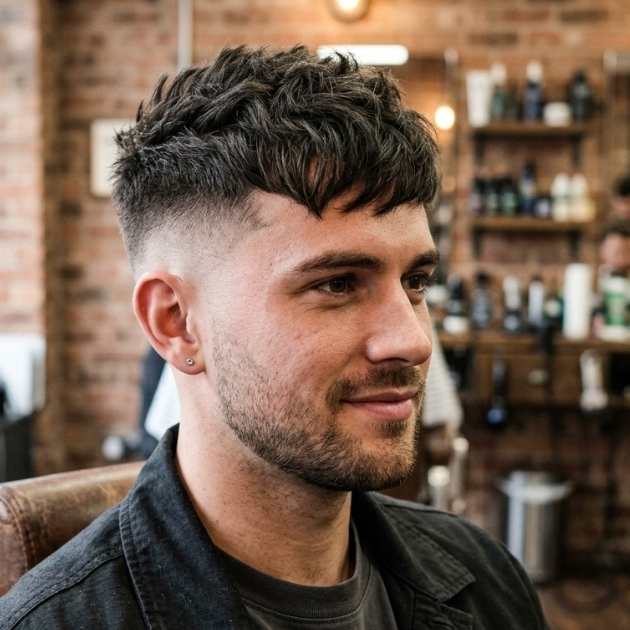 Textured Crop High Fade