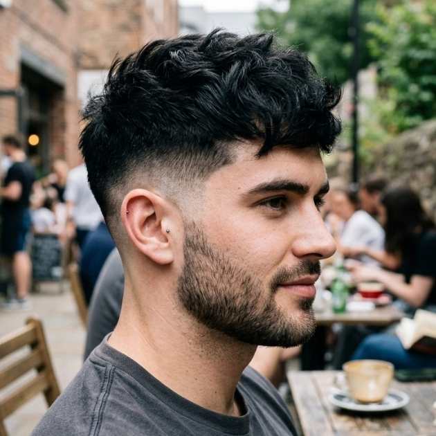 Thick Hair Burst Fade Textured Crop