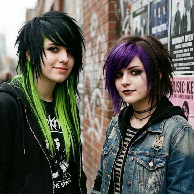 Two-Tone Emo Hairstyles