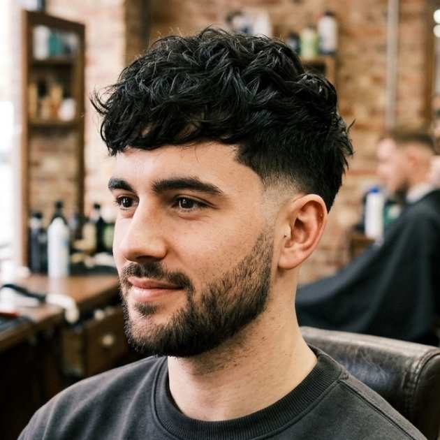 Wavy Burst Fade Textured Crop